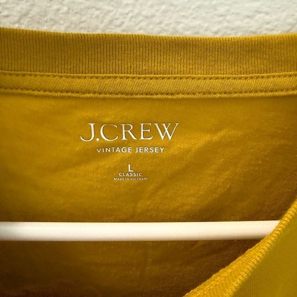 NWOT J. Crew Vintage Jersey in Mustard Yellow size L - Picture 4 of 5